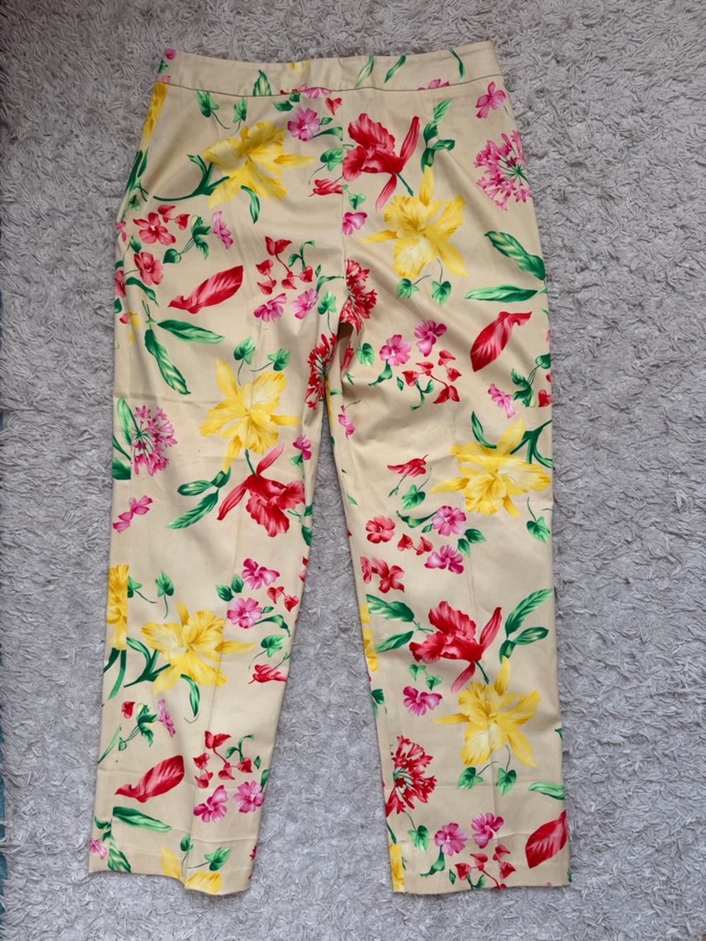 Rafaella colorful Yellow Floral Pants - Picture 4 of 8